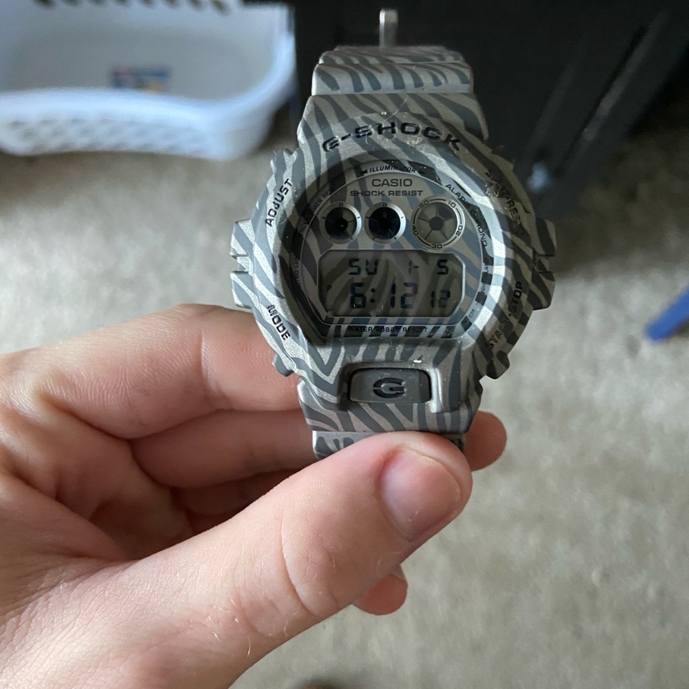 Gray zebra pattern G-Shock